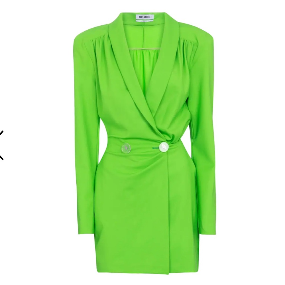 THE ATTICO
Wool-blend gabardine minidress size medium it's missing a button.